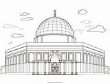 Mosque Coloring Pencil Mats Pages sketch template