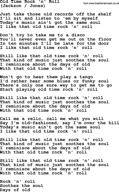 Old Time Rock 'n' Roll, by The Byrds - lyrics with pdf