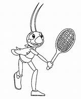 Crickets Playing Badminton Coloring Page  Free Printable Pages sketch template