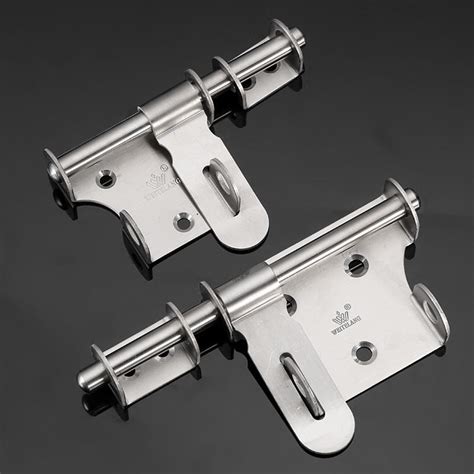 Stainless steel left and right latches sliding lock security door latch with screws Sale ...