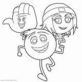 Emoji Movie Coloring Pages Devil sketch template