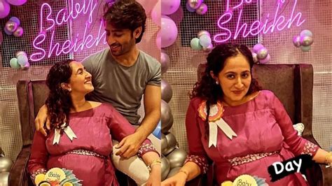 Inside Shaheer Sheikh's wife Ruchikaa Kapoor's baby shower, featuring cake and balloons. See ...