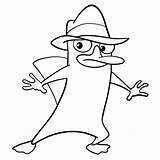 Perry The Platypus From Phineas And Ferb coloring Sheet For Children  sketch template