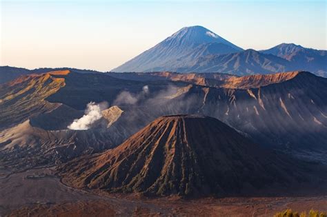 Premium Photo | Bromo batok and semeru volcanoes java island indonesia