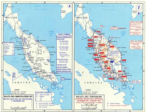 [Map] Maps showing British positions in Malaya and the Japanese ...