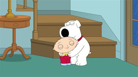 Brian and Stewie hug in "Family Guy" | Family guy stewie, Family guy cartoon, Brian family guy