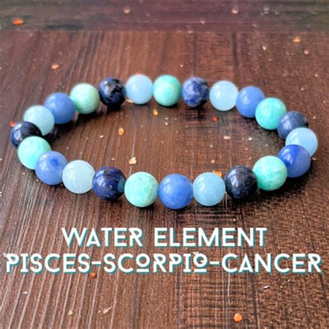 Water Element Wrist Mala // Five Elements Jewelry, Encouraging Fluidity ...