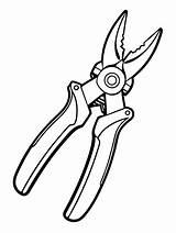 Pruning Shears Secateurs coloring Book Pages For Children And Adults  sketch template