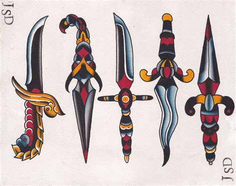 DAGGAR TATTOO FLASH - Google Search | Traditional dagger tattoo, Traditional tattoo sleeve ...