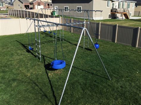 Metal A-Frame Swing Set with 3 Swings - SwingSetMall.com