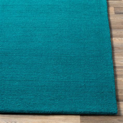 Surya Mystique M-5330 Teal Wool Solid Colored Rug from the Solid Rugs collection at Modern Area Rugs