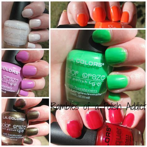 Rambles of a Polish Addict: La Colors swatches