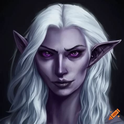 Portrait of a drow girl in 80s dungeons & dragons style on Craiyon