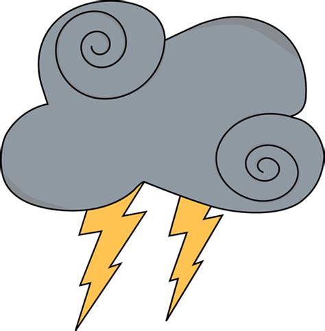 Lightning cloud clipart - Clipground