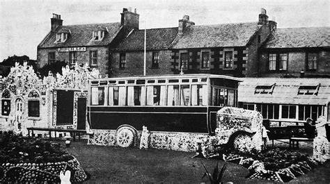 Tour Scotland: Old Photographs Shell House Garden And Bus Leven Fife ...