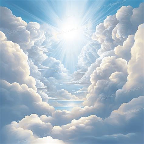 Heavenly White Clouds AI Art Christian Funeral White - Etsy