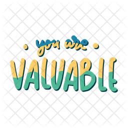 You are valuable Icon - Download in Sticker Style