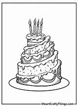 Happy Birthday Cake Coloring Pages sketch template