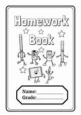 Kindergarten Homework Cover Page Sketch Coloring sketch template
