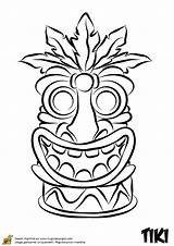 Tiki Mask Coloring Pages sketch template