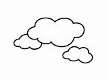 Clouds Coloring Pages For Preschool sketch template