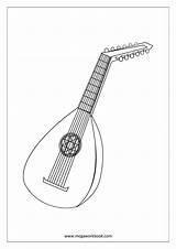 Mandolin Coloring Pages sketch template