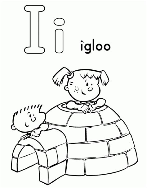 Igloo Coloring Page - Coloring Home