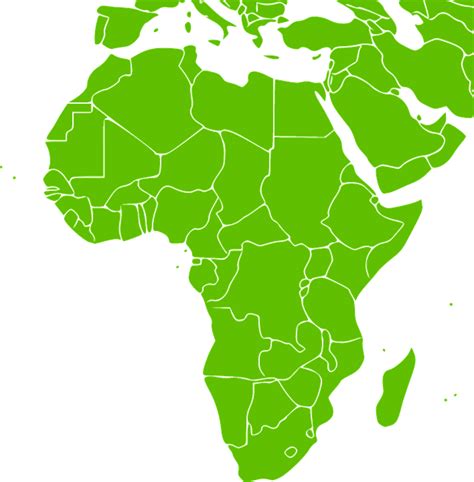 Africa Continent Green Map Countries States - Netherlands South Africa Clipart - Large Size Png ...