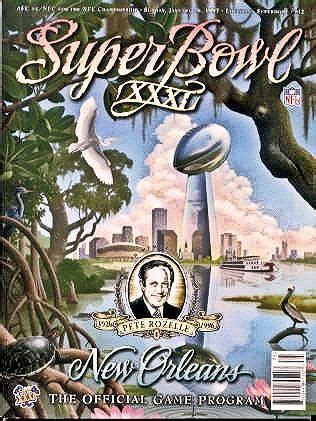 Green Bay packers Super Bowl XXXI Champions Program • January 26, 1997 Louisiana Superdome, New ...