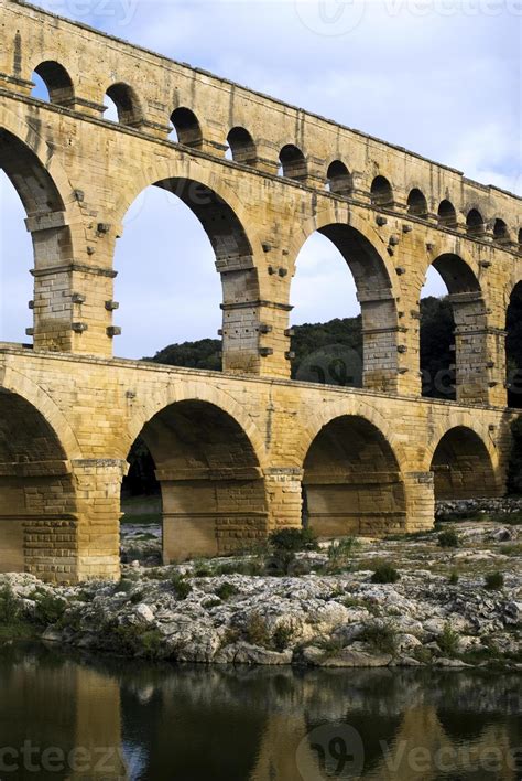 Roman aqueduct at Pont du Gard, France 1180299 Stock Photo at Vecteezy