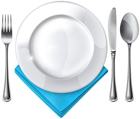 Dishes clipart spoon fork plate, Dishes spoon fork plate Transparent FREE for download on ...