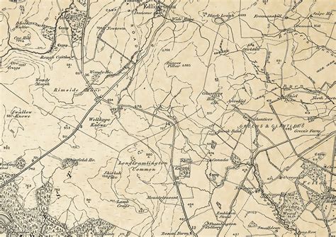 Old Map of the Environs of Rothbury Northumberland 1898 - Etsy UK