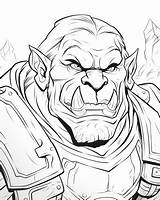 World Of Warcraft Orc Coloring Pages sketch template