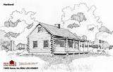 Log Cabins Easy Coloring Pages sketch template