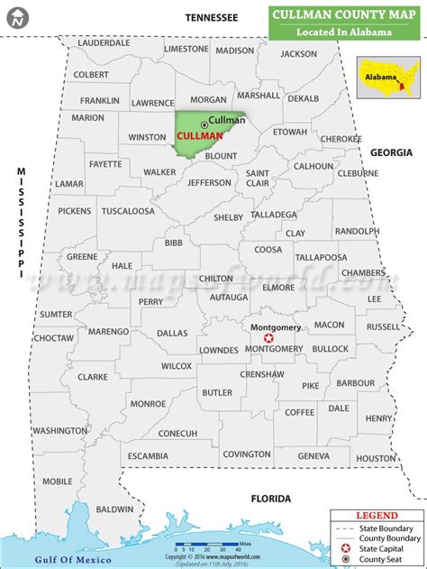 Cullman County Map, Alabama | Where is Cullman County