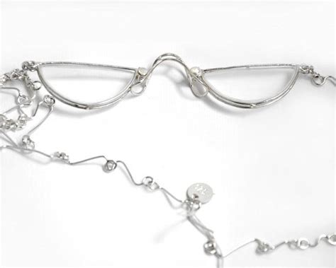 Reading glasses as chain necklace handmade sterling by DafnaDagan | Glasses chain, Chain ...