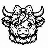 Cow Coloring Page With Bow sketch template