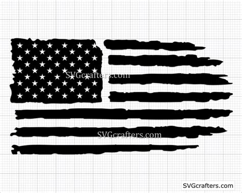 American Distressed flag svg, 4th of July svg - SVGcrafters