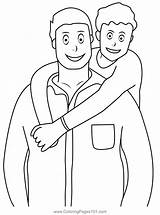 Father And Son Coloring Page For Kids  Free Father’s Day Printable sketch template