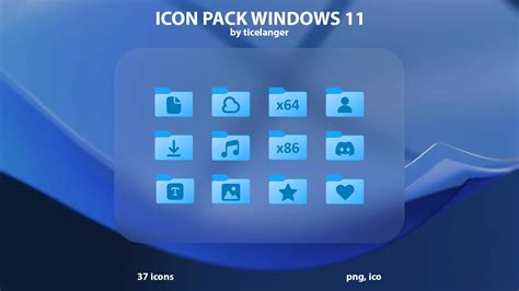 Icons Blue Windows 11 Folders download on VSThemes.org