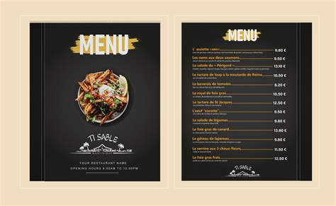 Modern, Professional Menu Design for a Company by Min2 | Design #22903133