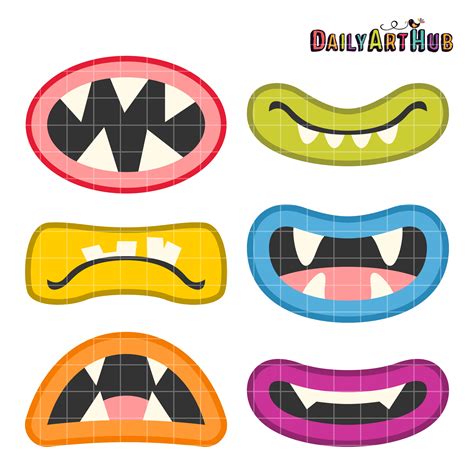 Monster Mouth Clip Art Set – Daily Art Hub – Free Clip Art Everyday