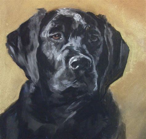 Black Lab Painting by Debbie Anderson