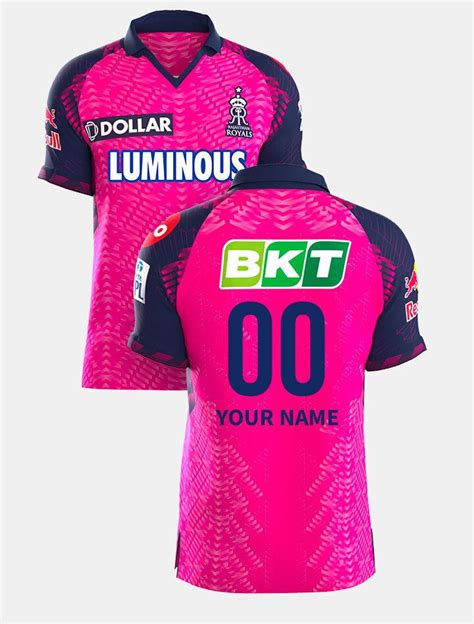 Buy Men Pink Printed Official Match Day Replica Jersey 2023: Customised With Your Name By ...