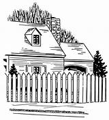 Picket Fence Outline Coloring Pages sketch template