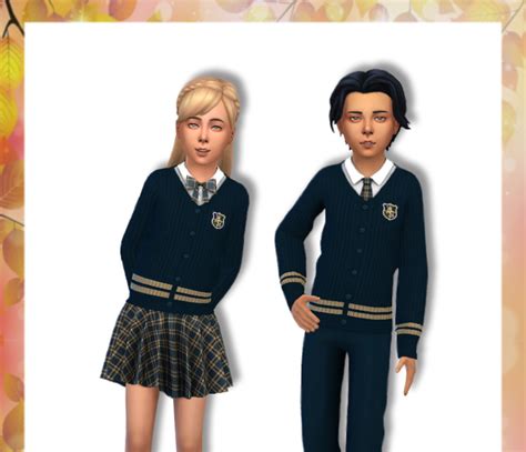 Custom Content for Sims 4: School uniform for children /m/