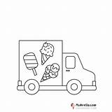Ice Cream Truck Coloring Page sketch template