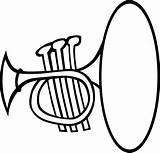 Trumpet Trompeta Viento Corneta Trompete Musique Dorado Colorea Musika  sketch template