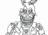 Nightmare Bonnie Coloring Pages sketch template