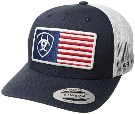 Ariat Mens Flag Patch Adjustable Snapback Cap Hat (Navy, One Size) 701340602007 | eBay